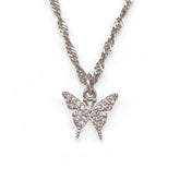 Silver Papillon Necklace (4407266115650)