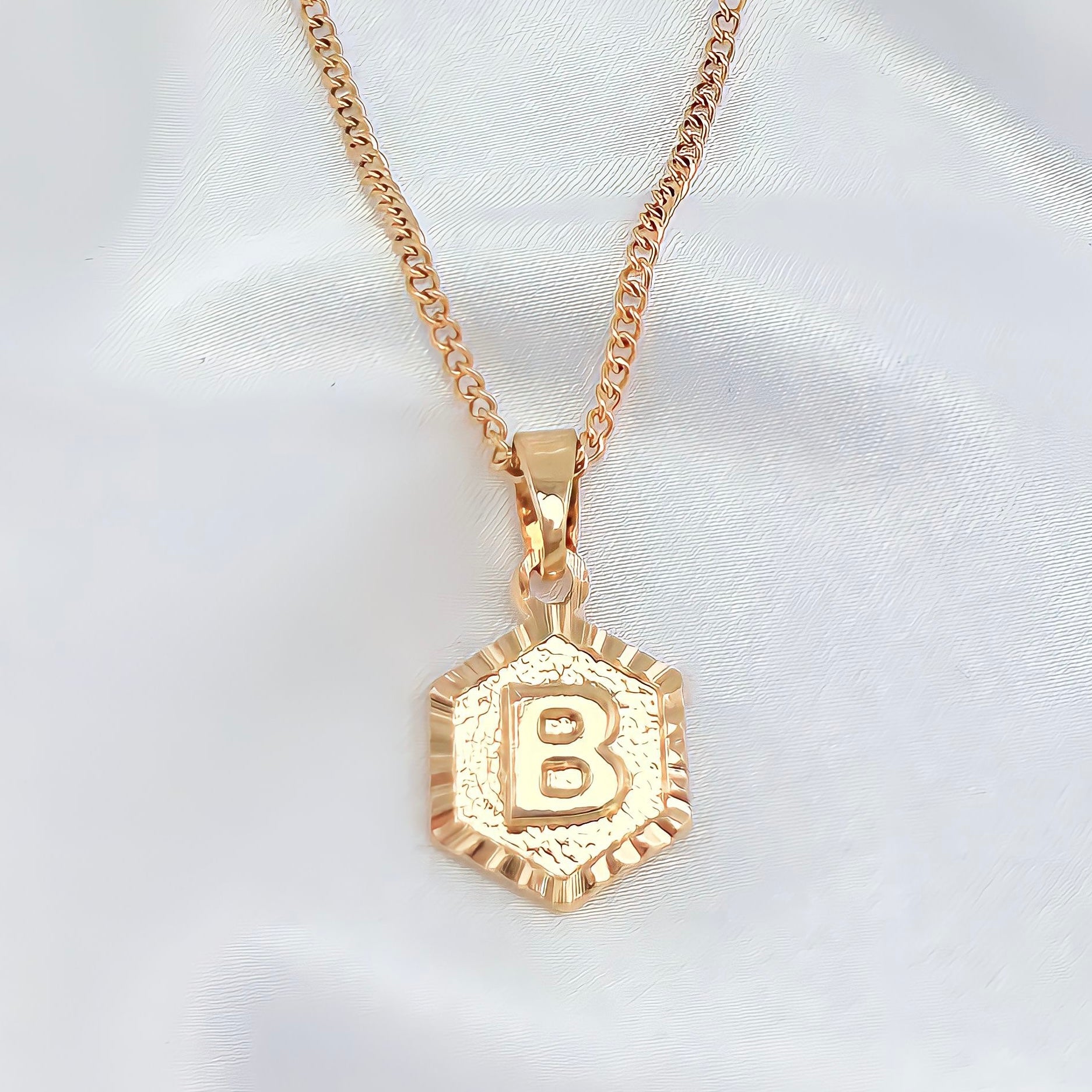A-Z Hexagon Necklace