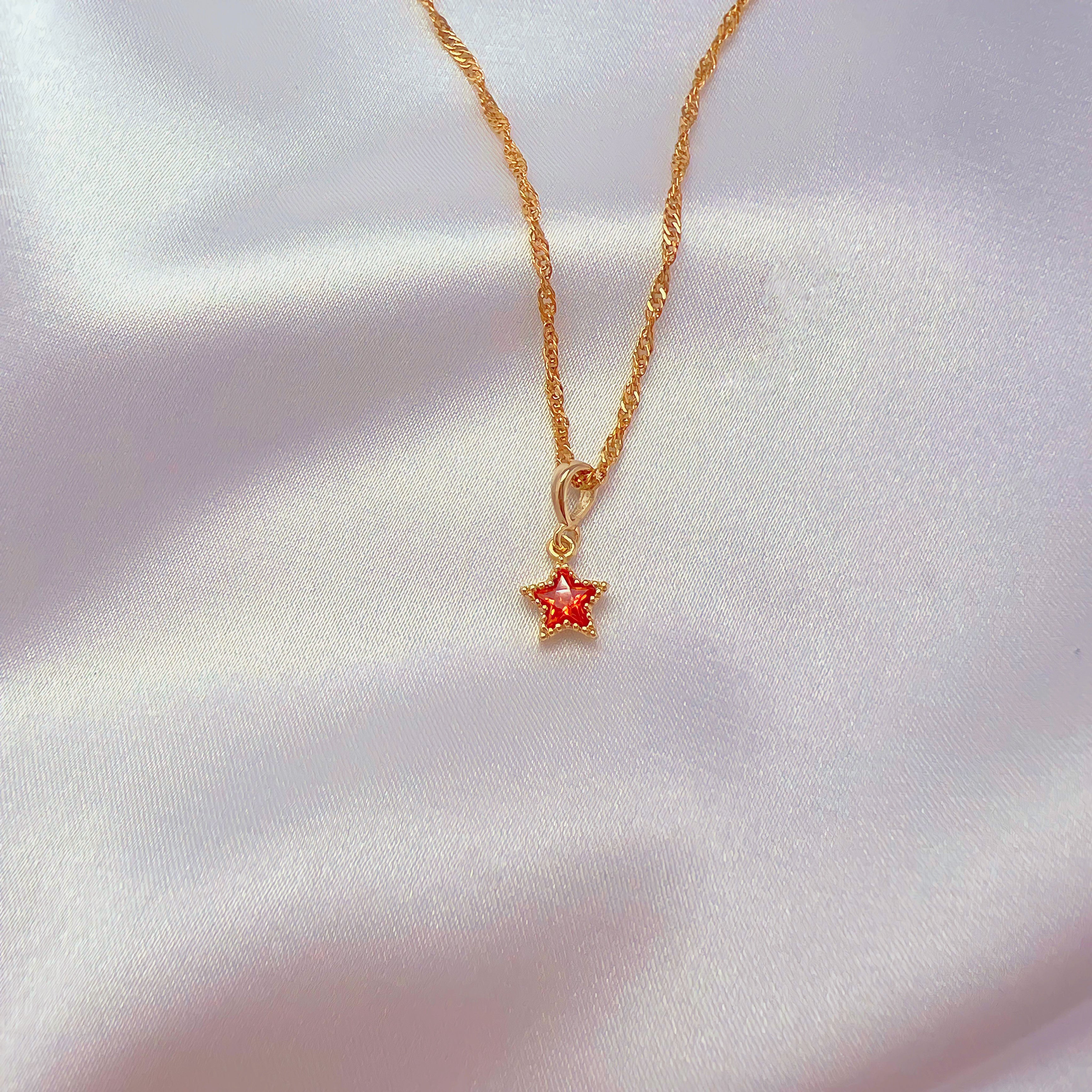 Tangerine Stardust Necklace