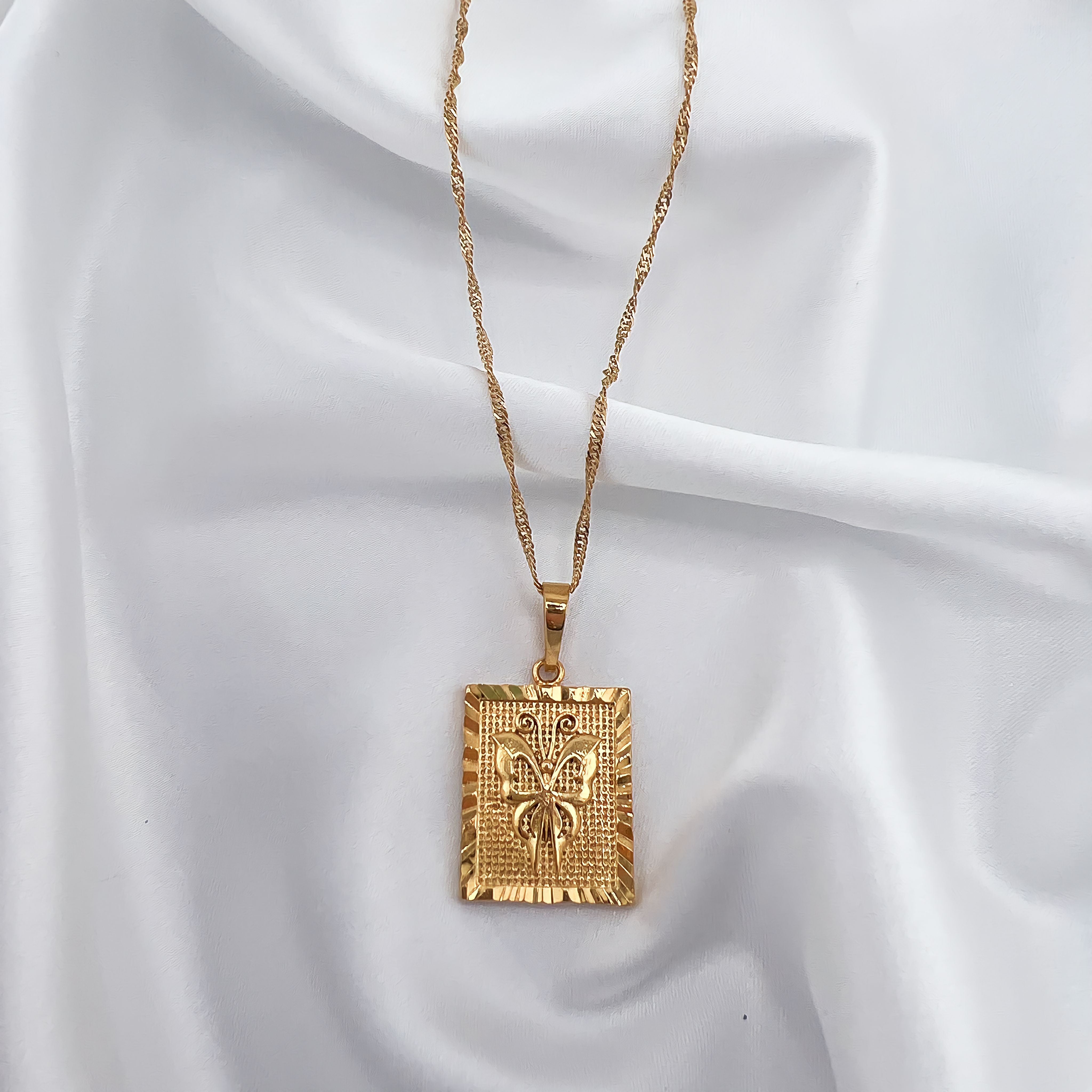 Butterfly Effect Tablet Necklace