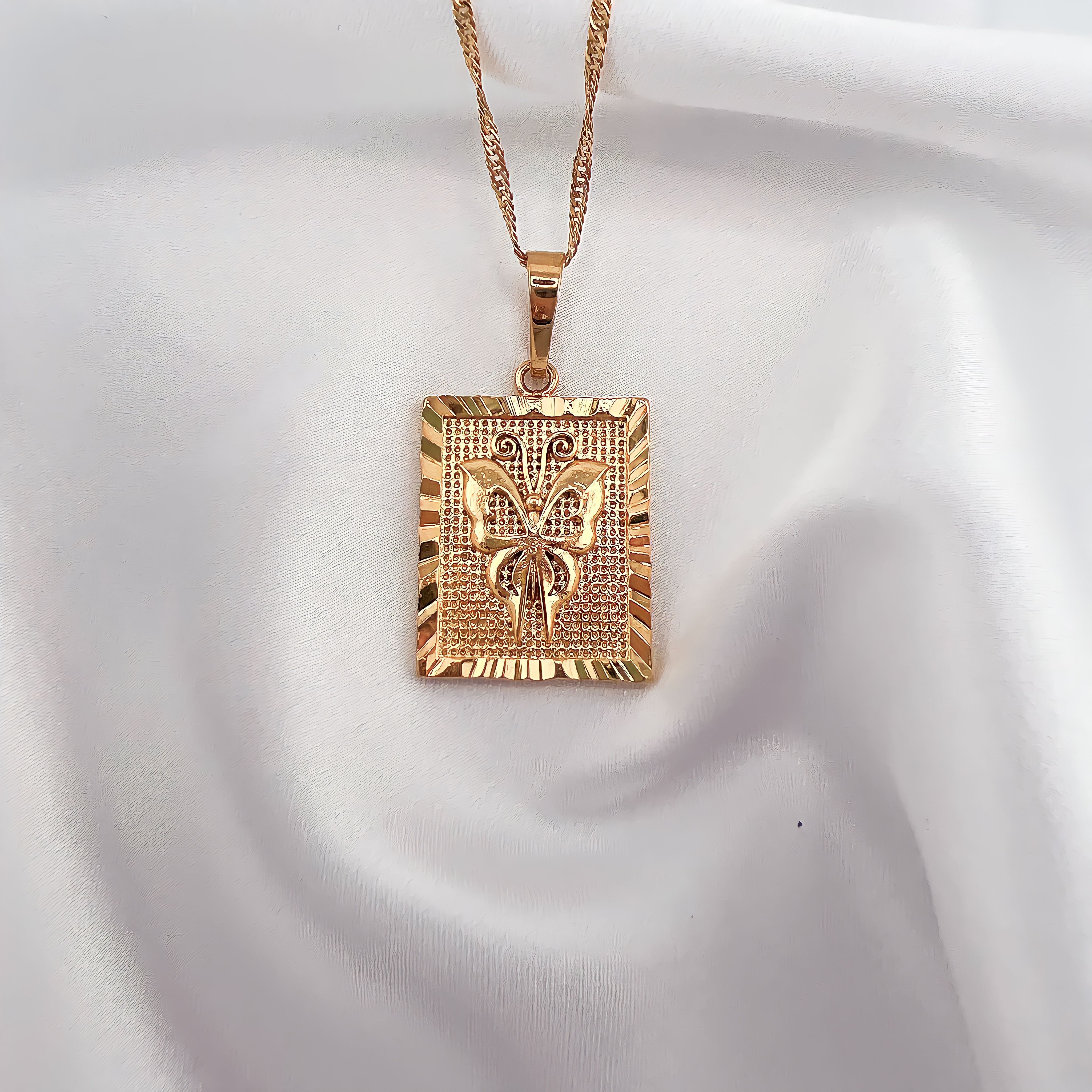 Butterfly Effect Tablet Necklace