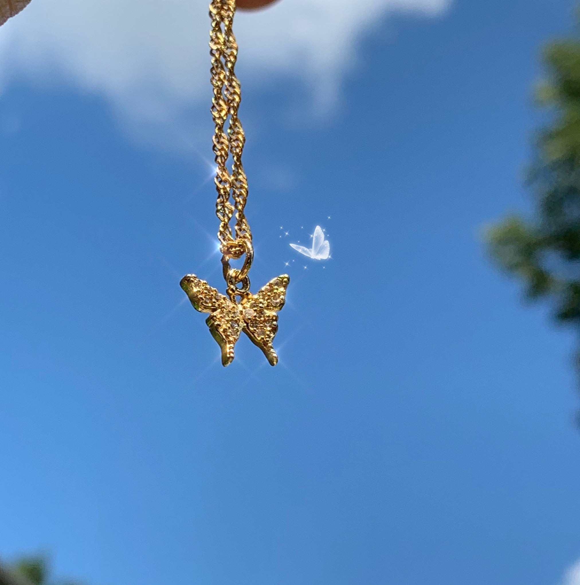 Papillon Necklace Gold Filled (2031193161794)